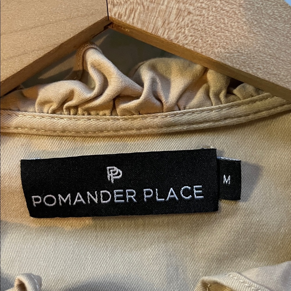 Tuckernuck X Pomander Place | Khaki Claiborne Shift Dress Snap Buttons Medium‎ - Picture 9 of 15